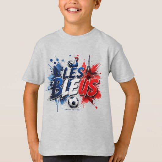 LES BLEUS Voetbalcultuur T-shirt (Voorkant)