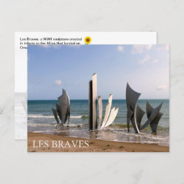Les Braves Memorial, Normandië, Frankrijk - briefk Briefkaart
