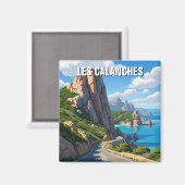 Les Calanches France Corsica Reizen Magneet (Voorkant / Achterkant)