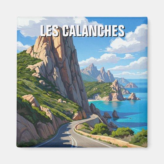 Les Calanches France Corsica Reizen Magneet (Voorkant)