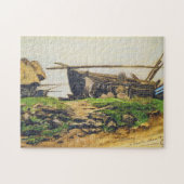 Les Caloges & Boats in Etretat Monet Fine Art Legpuzzel (Horizontaal)