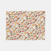Les Champignons paddenstoelen Fleece Deken (Voorkant (Horizontaal))