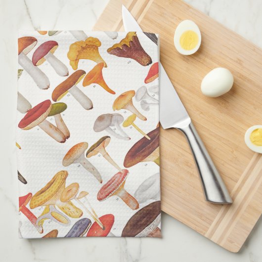 Les Champignons paddenstoelen Theedoek (Quarter Fold)