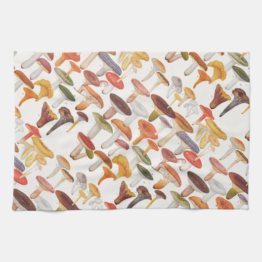 Les Champignons paddenstoelen Theedoek (Horizontaal)