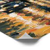  Les Champs-Élysées Paris France At Night  Poster (Hoek)