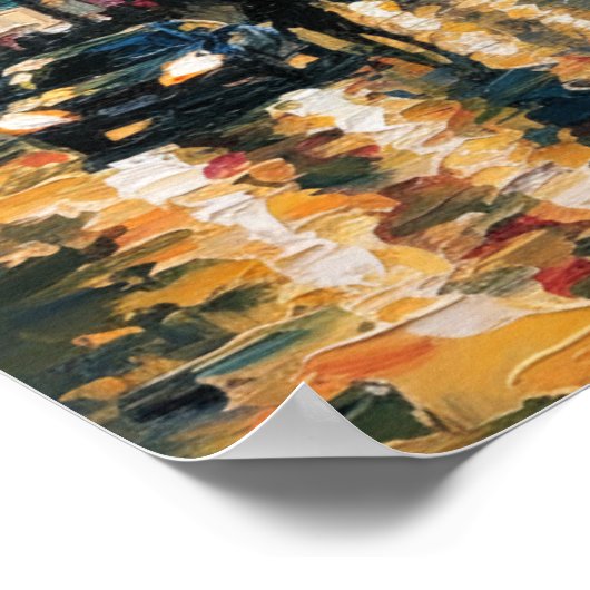  Les Champs-Élysées Paris France At Night  Poster (Hoek)