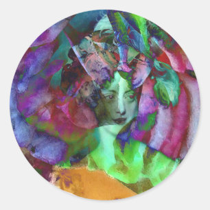Les Charmeuses: Marie-Caroline portret Sticker