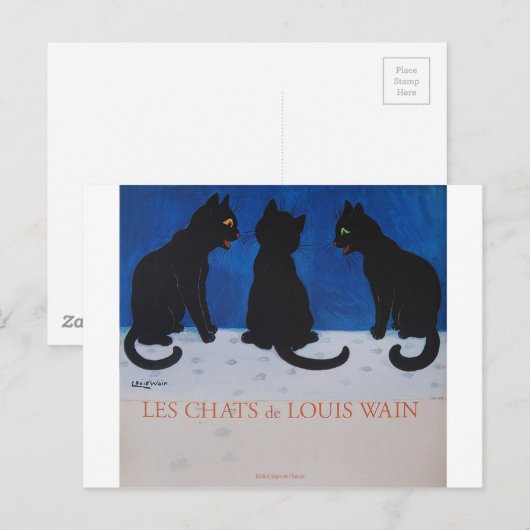 Les Chats de Louis Wain Briefkaart (Voorkant / Achterkant)