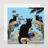 Les Chats Noir en Botticelli Shell, Kaart (Voorkant / Achterkant)