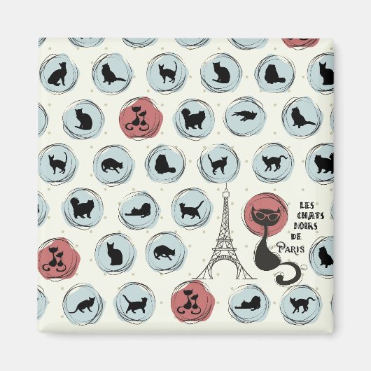 Les Chats Noirs de Paris Magneet (Voorkant)