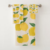 Les Citrons 01 Retro Citroen Abstracte Citroenen Bad Handdoek (Insitu)