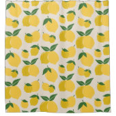 Les Citrons 01 Retro Citroen Abstracte Citroenen Douchegordijn (Voorkant)