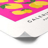 Les Citrons 02 Retro Lemon Hot Pink Poster (Hoek)