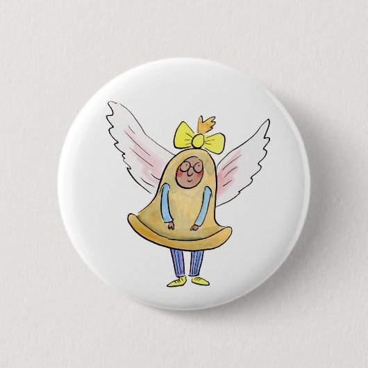 Les Cloches de Pâques Ronde Button 5,7 Cm (Voorkant)