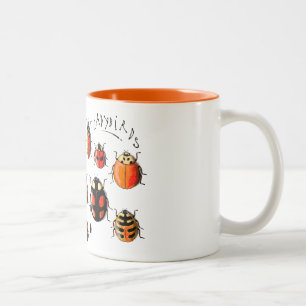 Les Coccinelles - Ladybird Tweekleurige Koffiemok