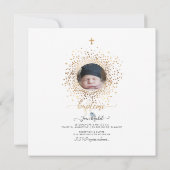 Les Confettis d'or Faire-part de Baptême Kaart (Achterkant)