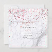 Les confettis d'or roos Faire-part de Baptême Kaart (Achterkant)