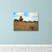 Les Coquelicots van Claude Monet Canvas Afdruk (Insitu (Houten vloer))