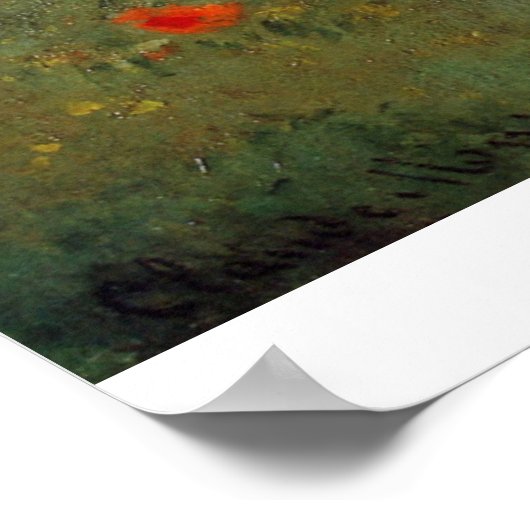 Les Coquelicots van Claude Monet Poster (Hoek)