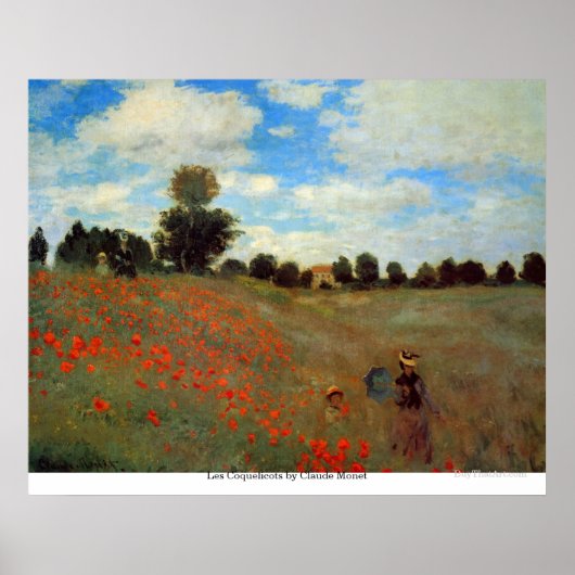 Les Coquelicots van Claude Monet Poster (Voorkant)