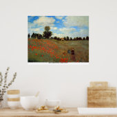 Les Coquelicots van Claude Monet Poster (Keuken)