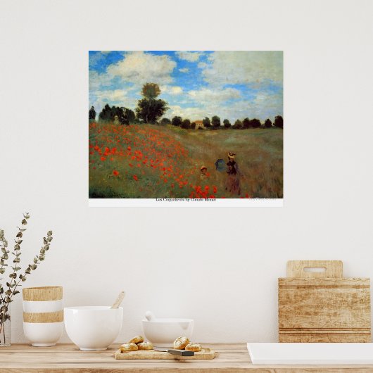 Les Coquelicots van Claude Monet Poster (Keuken)