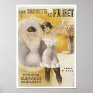 Les Corsets Le Furet  Corset ad Poster