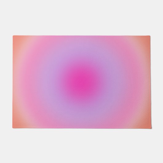 Les Couleurs 01 Sinaasappel en roze gradiënt aura Deurmat (Voorkant)