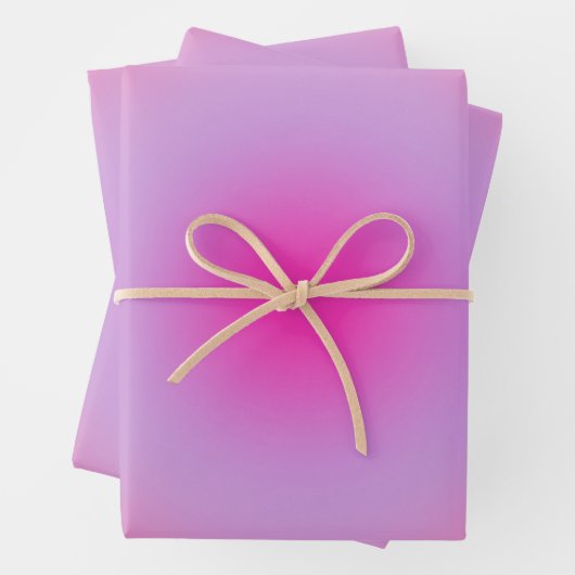 Les Couleurs 01 Sinaasappel en roze gradiënt aura Inpakpapier Vel (In situ)