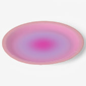 Les Couleurs 01 Sinaasappel en roze gradiënt aura Papieren Bordje (Gekanteld)