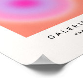 Les Couleurs 01 Sinaasappel en roze gradiënt aura Poster (Hoek)