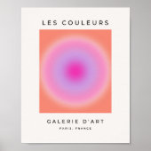Les Couleurs 01 Sinaasappel en roze gradiënt aura Poster (Voorkant)