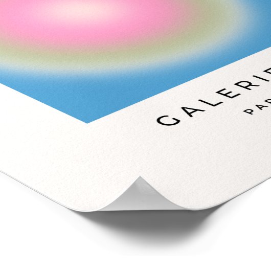 Les Couleurs 02 Blauw  Gradiënt Aura Poster (Hoek)