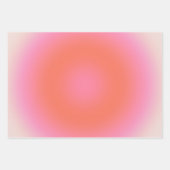Les Couleurs 04 Neutraal roze en Oranje gradiënt Inpakpapier Vel (Voorkant 3)