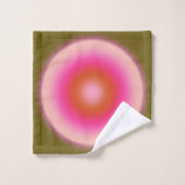 Les Couleurs 05 Gradient Olijf en Roze Aura Bad Handdoek (Wasdoekje)