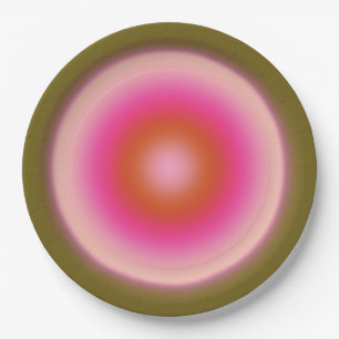 Les Couleurs 05 Gradient Olijf en Roze Aura Papieren Bordje