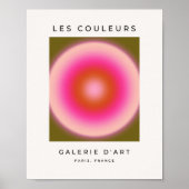 Les Couleurs 05 Gradient Olijf en Roze Aura Poster (Voorkant)