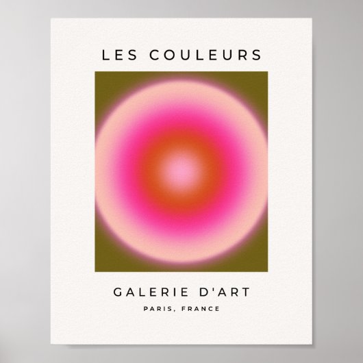 Les Couleurs 05 Gradient Olijf en Roze Aura Poster (Voorkant)