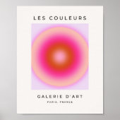 Les Couleurs 06 Lila en roze gradiënt aura Poster (Voorkant)