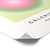 Les Couleurs 07 Gradient roze en groene aura Poster (Hoek)