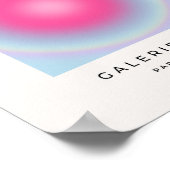 Les Couleurs 08 Gradient roze en blauw aura Poster (Hoek)