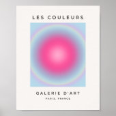 Les Couleurs 08 Gradient roze en blauw aura Poster (Voorkant)