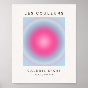 Les Couleurs 08 Gradient roze en blauw aura Poster