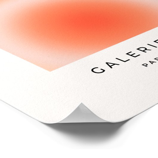 Les Couleurs 09 Oranje Gradient Aura Poster (Hoek)