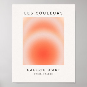 Les Couleurs 09 Oranje Gradient Aura Poster