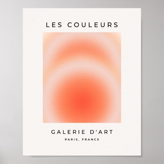 Les Couleurs 09 Oranje Gradient Aura Poster (Voorkant)