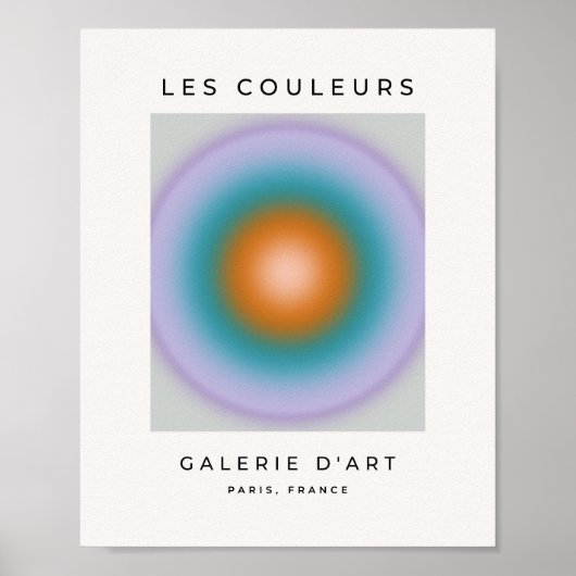 Les Couleurs 10 Heldere Kleurrijke Gradient Aura Poster (Voorkant)