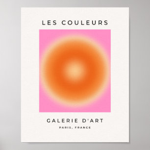 Les Couleurs 11 roze en Oranje gradiënt Poster
