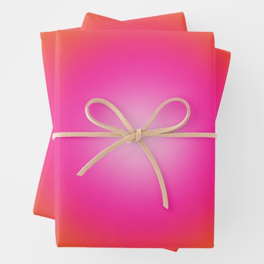 Les Couleurs 12 Sinaasappel en roze gradiënt Inpakpapier Vel (In situ)