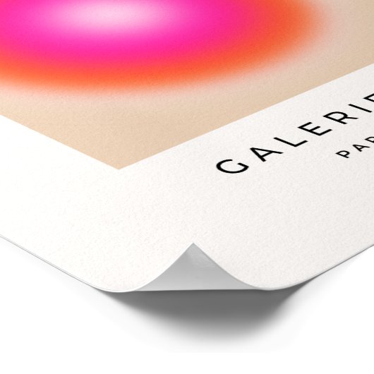 Les Couleurs 12 Sinaasappel en roze gradiënt Poster (Hoek)